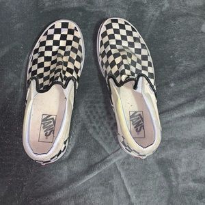 VANS checkerboard slip ons